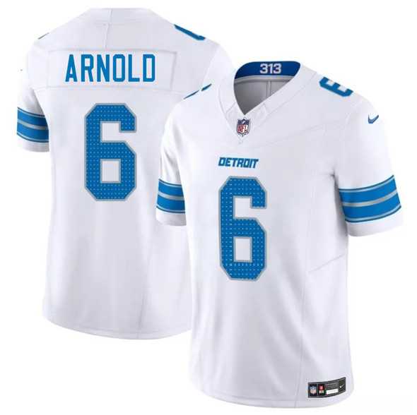 Men & Women & Youth Detroit Lions #6 Terrion Arnold White 2025 F.U.S.E. Vapor Limited Stitched Jersey